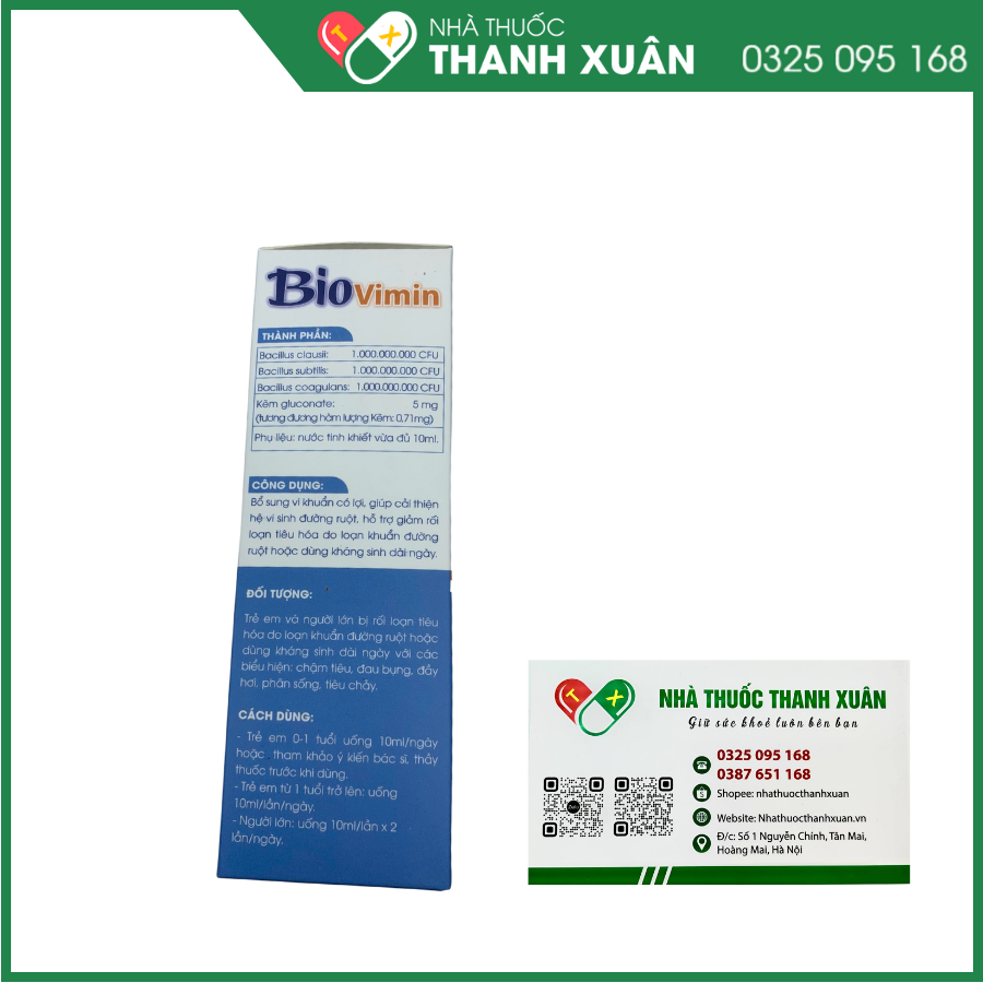 Men vi sinh Biovimin bổ sung lợi khuẩn, vitamin